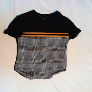New no boundaries double striped and pladded shirt